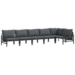 vidaXL Ensemble de canapé de jardin Anthracite Acier