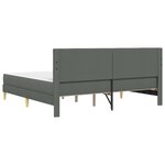 vidaXL Cadre de lit avec matelas Gris foncé 200 x 200 cm tissu
