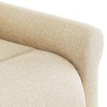vidaXL Fauteuil de massage inclinable Crème Tissu