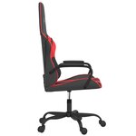 vidaXL Chaise de jeu de massage Noir et rouge Similicuir