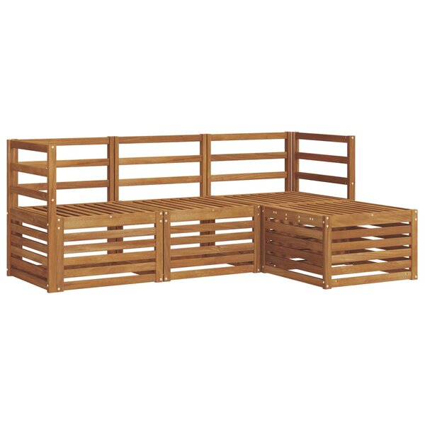 vidaXL Ensemble de canapés d'extérieur 4 pc Naturel