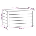 vidaXL Boîte de rangement Blanc 59 5x36 5x33 cm Bois massif de pin