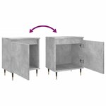 vidaXL Tables de chevet 2 Pièces gris béton 40x30x50 cm bois d'ingénierie