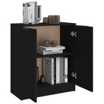 vidaXL Buffet Noir 60x30x70 cm Bois d'ingénierie