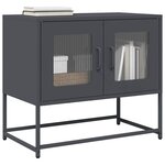 vidaXL Meuble TV anthracite 68x39x60 5 cm acier laminé à froid