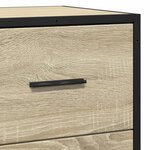 vidaXL Buffet chêne sonoma 35 5x35x76 cm bois d'ingénierie et métal