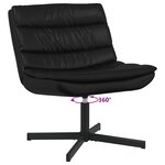 vidaXL Chaise pivotante Noir 63 x 75 x 76 cm Faux cuir