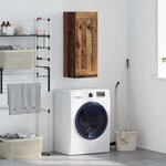 vidaXL Meuble mural Bois Ancien 34 5 x 34 x 90 cm Bois d'ingénierie