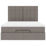 VidaXL Cadre de lit ottoman avec matelas taupe 140x190 cm tissu