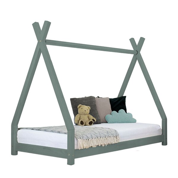 Lit tipi enfant NAKANA 80 x 180 vert sauge