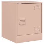 vidaXL Table de chevet rose 34 5x39x44 cm acier