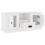 vidaXL Meuble TV blanc brillant 100x35 5x45 cm bois d'ingénierie
