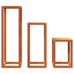 vidaXL Supports pour plantes 3 Pièces marron cire bois de pin massif