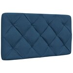 vidaXL Lit avec matelas bleu 90x190 cm tissu
