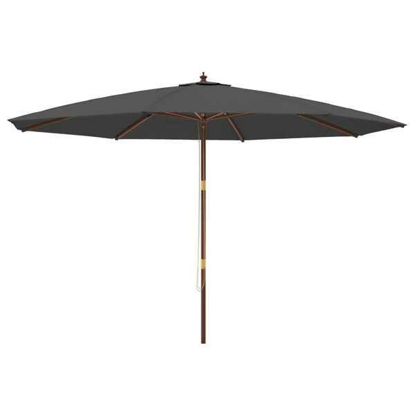 vidaXL Parasol de jardin avec mât en bois anthracite 400x273 cm