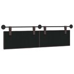 vidaXL Tête de lit suspendue Marron foncé Tissu