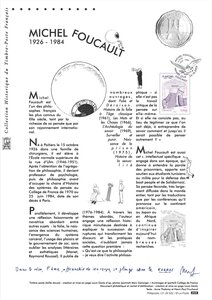 Document philatélique - Michel Foucault 1926 - 1984