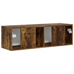vidaXL Meuble TV mural Chêne fumé 98 x 31 x 29 5 cm Bois d'ingénierie