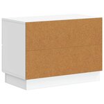 vidaXL Cabinet de chevet Blanc 62 x 34 5 x 44 5 cm Bois d'ingénierie
