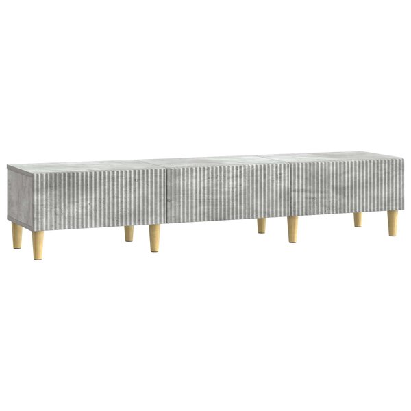 vidaXL Meuble TV Gris béton 147 x 34 5 x 30 cm Bois d'ingénierie