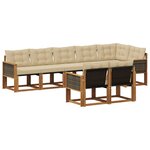 vidaXL Ensemble de canapés d'extérieur 8 pc Naturel et Beige