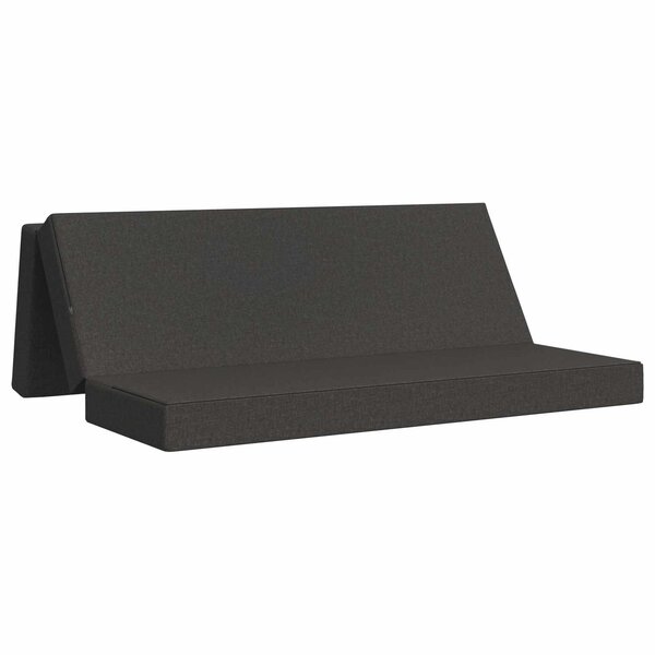 vidaXL Canapé-lit pliable 180 x 67 x 45 cm Gris foncé