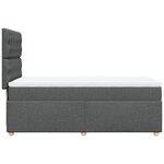 vidaXL Sommier à lattes de lit avec matelas Gris foncé 100x200cm Tissu