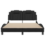 vidaXL Cadre de lit avec LED sans matelas noir 120x200 cm
