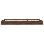vidaXL Cadre de lit sans matelas chêne marron 90x200cm bois ingénierie