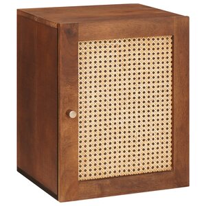 vidaXL Cabinet de salle de bain avec étagère avec stockage avec porte Marron 38 x 33.5 x 48 cm