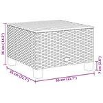 vidaXL Table de jardin gris 55x55x36 cm résine tressée et bois acacia