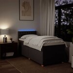 vidaXL Sommier à lattes de lit avec matelas Marron foncé 90x190 cm