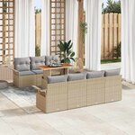 vidaXL Ensemble de canapé de jardin 8 Pièces beige et gris clair