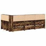 vidaXL Lit bibliothèque Chêne fumé 75 x 190 cm Bois d'ingénierie