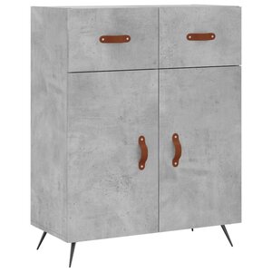 vidaXL Buffet gris béton 69 5x34x90 cm bois d'ingénierie