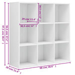 vidaXL Bibliothèque blanc brillant 98x29x97 5 cm bois d'ingénierie