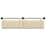 vidaXL Tête de lit suspendue Crème Tissu