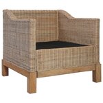 vidaXL Ensemble de canapés 2 Pièces avec coussins Rotin naturel