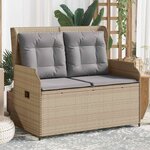 vidaXL Banc de jardin Beige polyrotin
