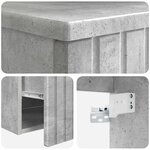vidaXL Meuble de lavabo mural Gris béton 49 x 44 5 x 66 5 cm