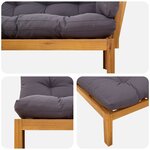 vidaXL Unité de canapé d'angle Gris Naturel et Foncé Bois d'acacia
