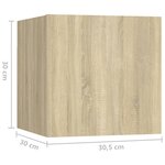 vidaXL Ensemble de meubles TV 10 Pièces Chêne sonoma Bois d'ingénierie