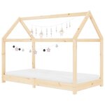 vidaXL Cadre de lit d'enfant Bois de pin massif 70x140 cm
