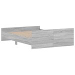 vidaXL Cadre de lit tête de lit et pied de lit sonoma gris 135x190 cm