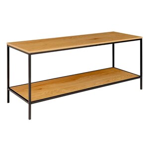 House Nordic Meuble TV avec 2 étagères Avery Chêne et noir