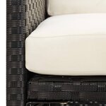 vidaXL Chaises de jardin lot de 2 avec coussins Résine tressée Noir