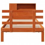 vidaXL Lit bibliothèque sans matelas cire marron 75x190 cm pin massif