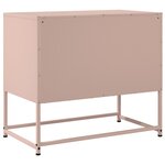 vidaXL Meuble TV rose 68 5x39x60 5 cm acier