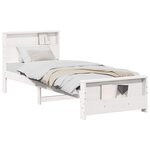 vidaXL Cadre de lit Blanc 75 x 190 cm Bois d'ingénierie