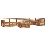 vidaXL Ensemble de canapés d'extérieur 7 Pièces Naturel